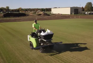 Guy on mower
